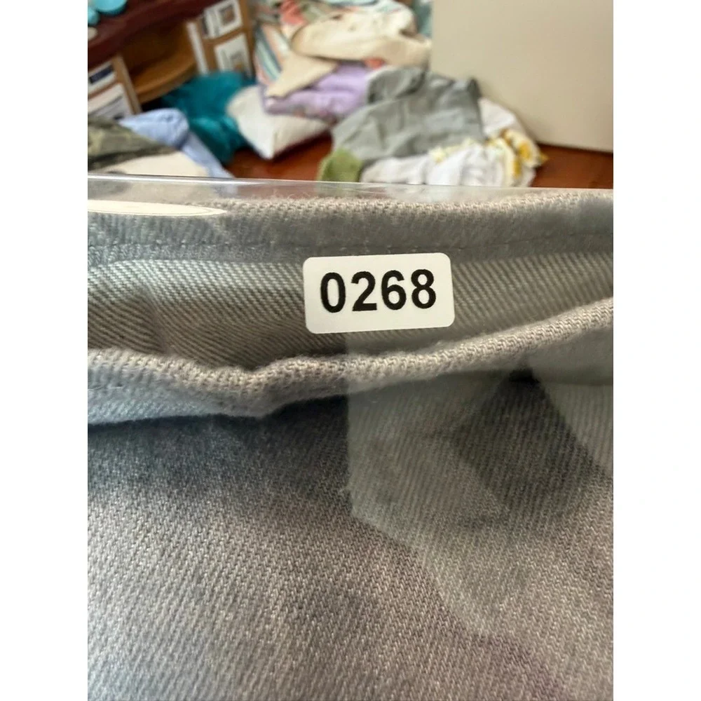 Levis 501 Original Fit Grey Straight Leg Denim Jeans Mens 30x30 Button Fly